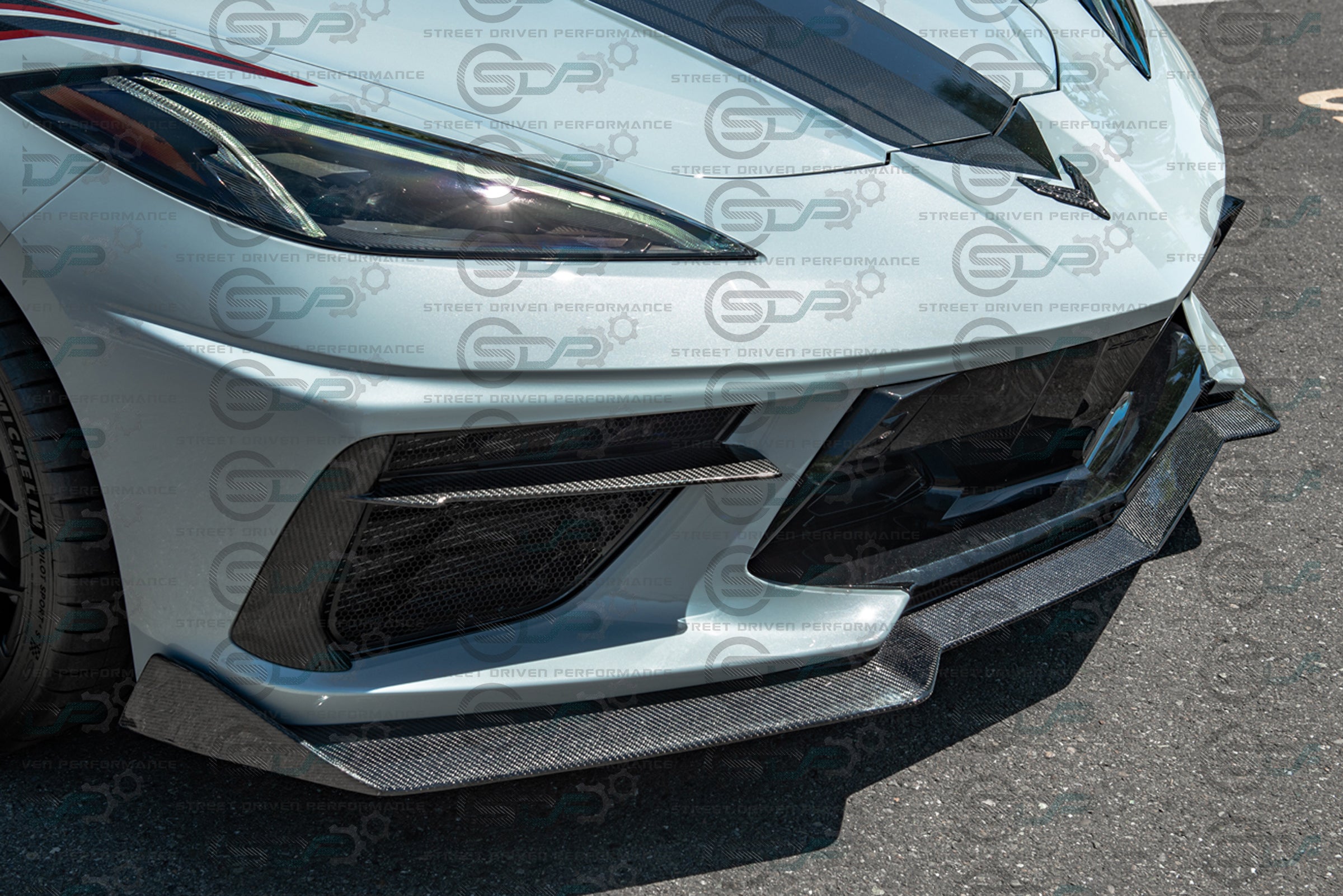 2020+ C8 Corvette Stingray & Z51 |"5VM Style" Splitter / Lip Ground Effects